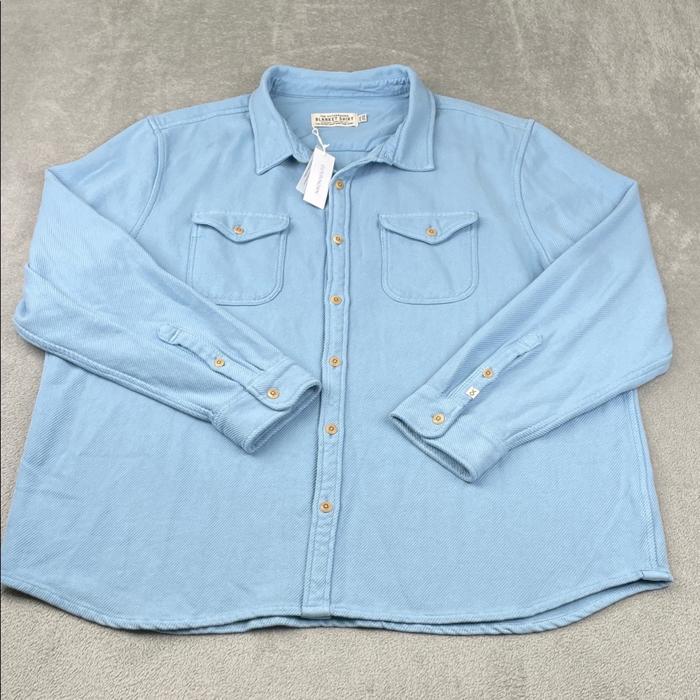NEW Outerknown XXXL Blue Men's 100% Organic Cotton Blanket‎ Shirt